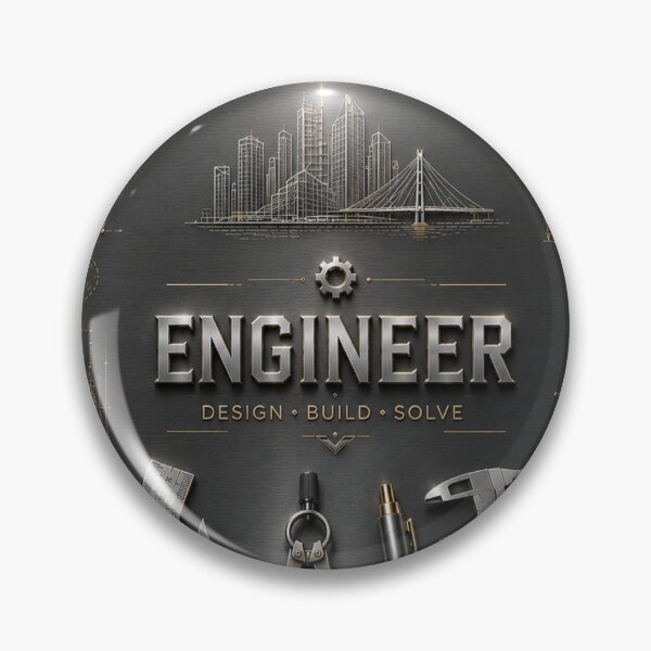 Item preview, Engineer Metallic – Gunmetal Silver & Gold Engineering Design designed and sold by HO•Designs.