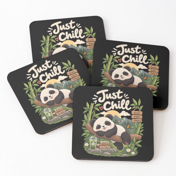 Item preview, Cute Panda Just Chill – Kawaii Cozy Bamboo Nature Design Sticker T-Shirt designed and sold by RedaSouq.