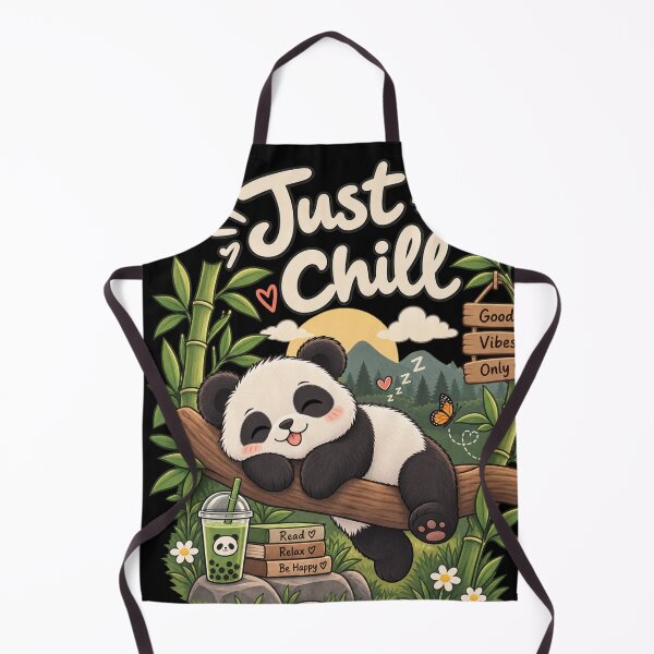 Item preview, Cute Panda Just Chill – Kawaii Cozy Bamboo Nature Design Sticker T-Shirt designed and sold by RedaSouq.