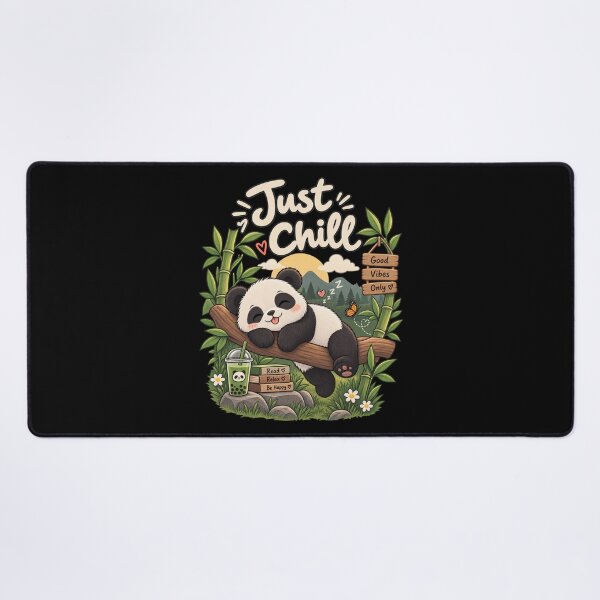 Item preview, Cute Panda Just Chill – Kawaii Cozy Bamboo Nature Design Sticker T-Shirt designed and sold by RedaSouq.