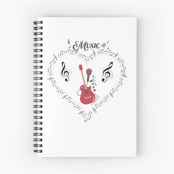 Item preview, Music Lover Heart Acoustic Guitar Microphone Notes designed and sold by MariaPCMaria.