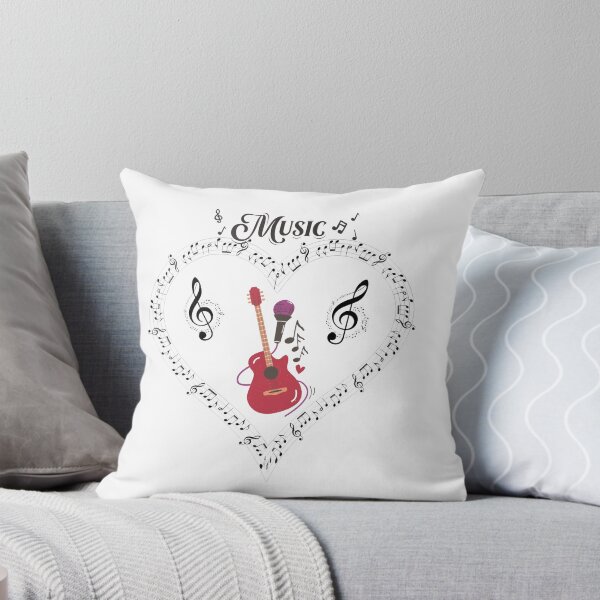 Item preview, Music Lover Heart Acoustic Guitar Microphone Notes designed and sold by MariaPCMaria.