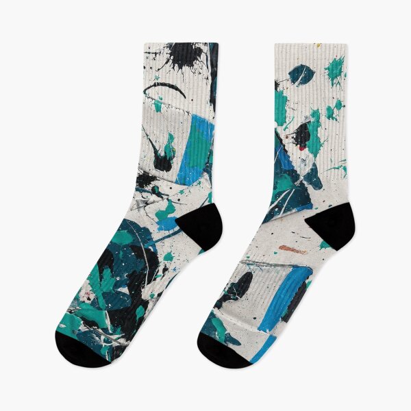 Item preview, Teal and Blue Folded Canvas Splatter Art designed and sold by THE SPLATTERED HAUS BY SAGE BANKS.