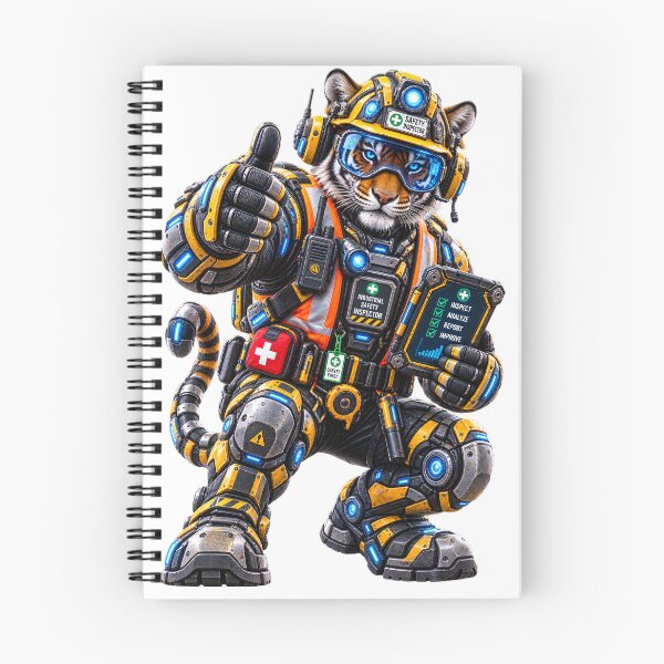Item preview, Steel Tiger — Industrial Safety Inspector | Mechanical Tiger Worker designed and sold by SteelCoat Studio.