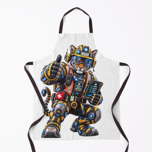 Item preview, Steel Tiger — Industrial Safety Inspector | Mechanical Tiger Worker designed and sold by SteelCoat Studio.