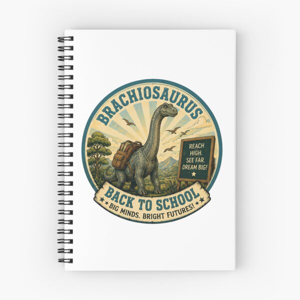 Item preview, ¡El Brachiosaurus Vuelve al Colegio! designed and sold by JonysCreativeDesigns.