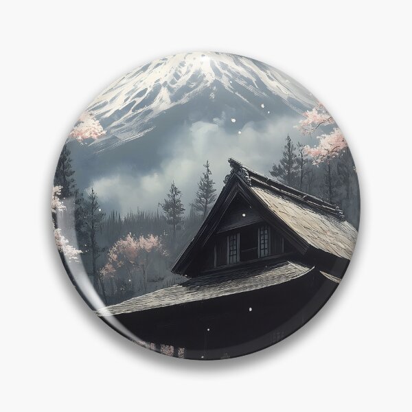 Item preview, Japanese Shrine Mount Fuji Cherry Blossom Forest Retreat designed and sold by mildaclairmo.