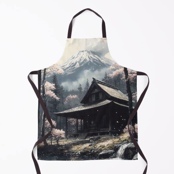 Item preview, Japanese Shrine Mount Fuji Cherry Blossom Forest Retreat designed and sold by mildaclairmo.