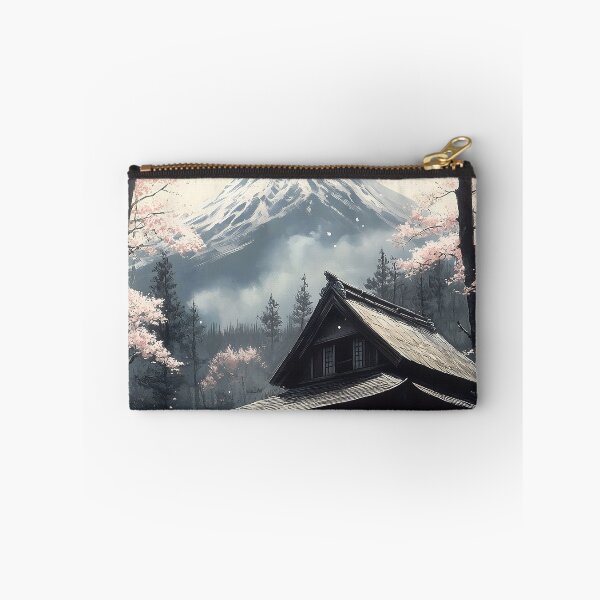Item preview, Japanese Shrine Mount Fuji Cherry Blossom Forest Retreat designed and sold by mildaclairmo.