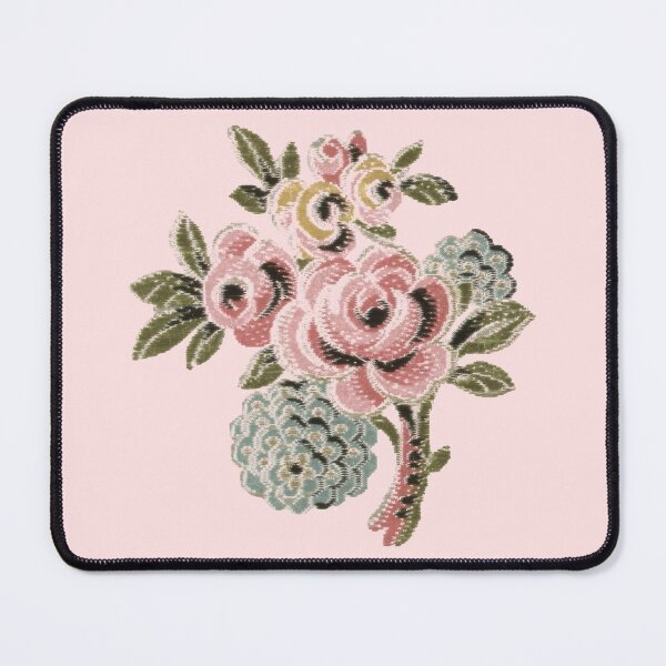 Item preview, Vintage Pink Rose Folk Art Botanical Floral Bouquet Design designed and sold by Terry Bain.