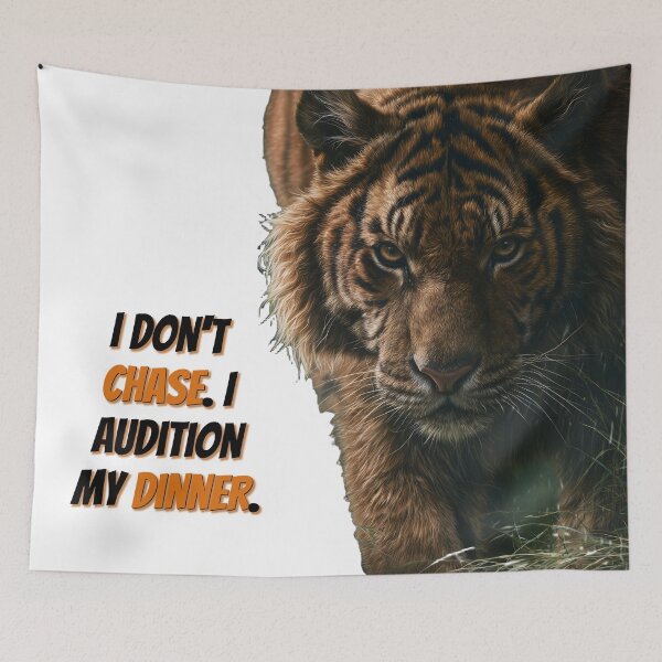 Item preview, Tiger 'Auditions' Dinner, Wildlife designed and sold by GuildedWordGraphics.