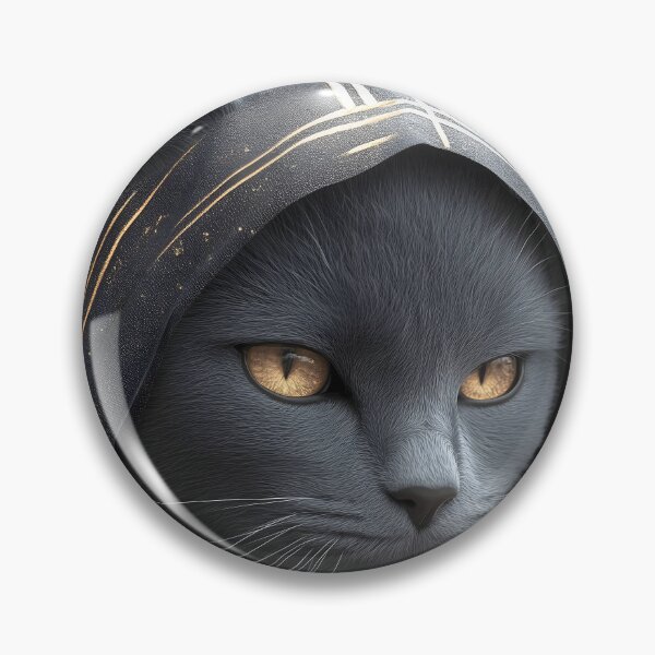 Item preview, Russian Blue Cat Hooded Mystic Gold Eyes designed and sold by mildaclairmo.