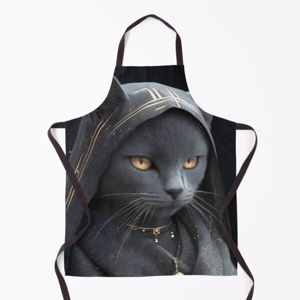 Item preview, Russian Blue Cat Hooded Mystic Gold Eyes designed and sold by mildaclairmo.