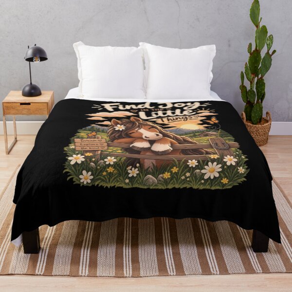Item preview, Cute Horse Find Joy in the Little Things – Whimsical Farm Nature Design Sticker T-Shirt designed and sold by RedaSouq.