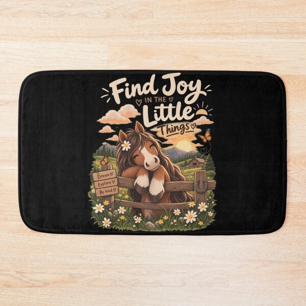 Item preview, Cute Horse Find Joy in the Little Things – Whimsical Farm Nature Design Sticker T-Shirt designed and sold by RedaSouq.