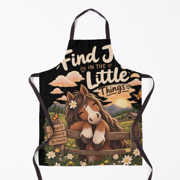 Item preview, Cute Horse Find Joy in the Little Things – Whimsical Farm Nature Design Sticker T-Shirt designed and sold by RedaSouq.