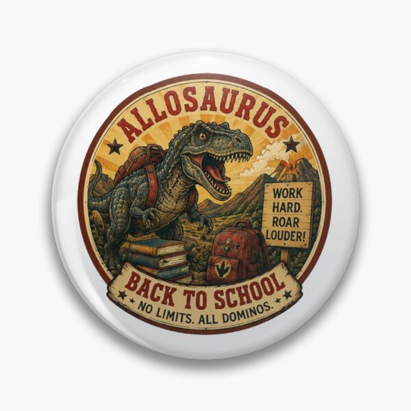 Item preview, ¡El Allosaurus vuelve al colegio! designed and sold by JonysCreativeDesigns.