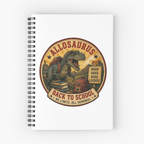 Item preview, ¡El Allosaurus vuelve al colegio! designed and sold by JonysCreativeDesigns.