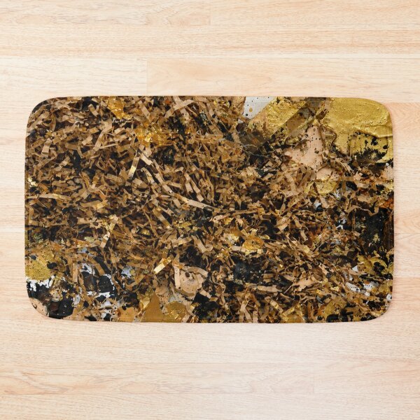 Item preview, Gold and Shredded Paper Mixed Media Abstract Art designed and sold by THE SPLATTERED HAUS BY SAGE BANKS.