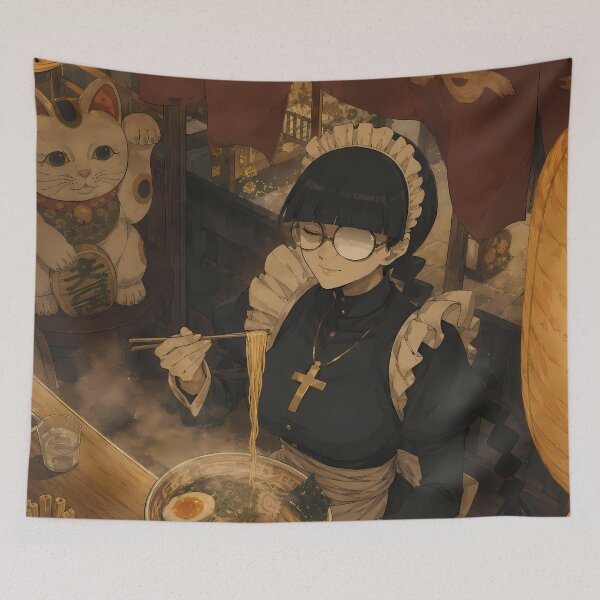 Item preview, Roberta Black Lagoon Cozy Ramen Break designed and sold by mildaclairmo.