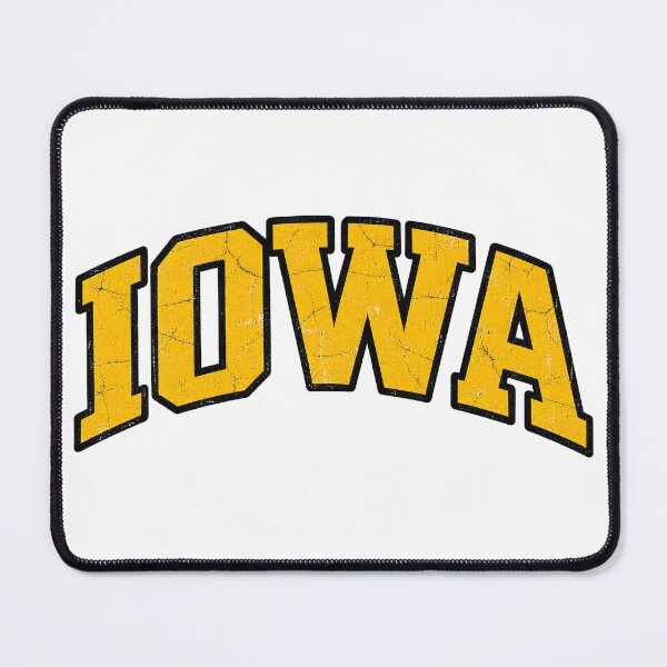 Item preview, Iowa Distressed Arched Wordmark Vintage College Style Graphic Tee designed and sold by TM DESIGNS AND MORE.