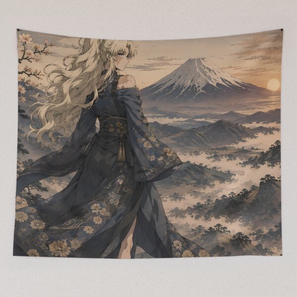 Item preview, Balalaika Black Lagoon Mount Fuji Sunset designed and sold by mildaclairmo.