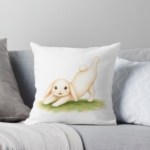 Item preview, Three Legged Dog Pose Rabbit Yoga Water Color Print designed and sold by YogiAnimalArt.
