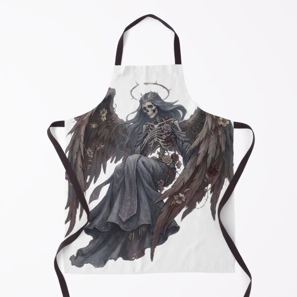 Item preview, Dark Angel Skeleton with Large Feathered Wings Crown and Rose Vines designed and sold by MisteryDesigner.