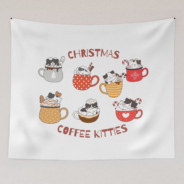 Item preview, Christmas Coffee Kitties designed and sold by CursedButCute1.