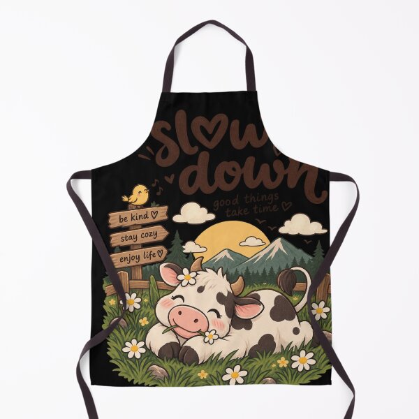 Item preview, Cute Cow Slow Down – Kawaii Farm Animal Cozy Nature Design Sticker T-Shirt designed and sold by RedaSouq.