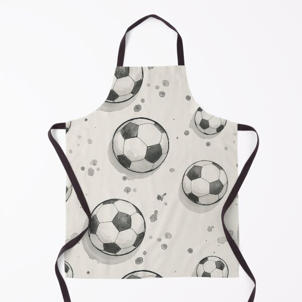 Item preview, Watercolor Football Pattern - Black & White Soccer Ball Illustration Design designed and sold by Nine Lives Studio.