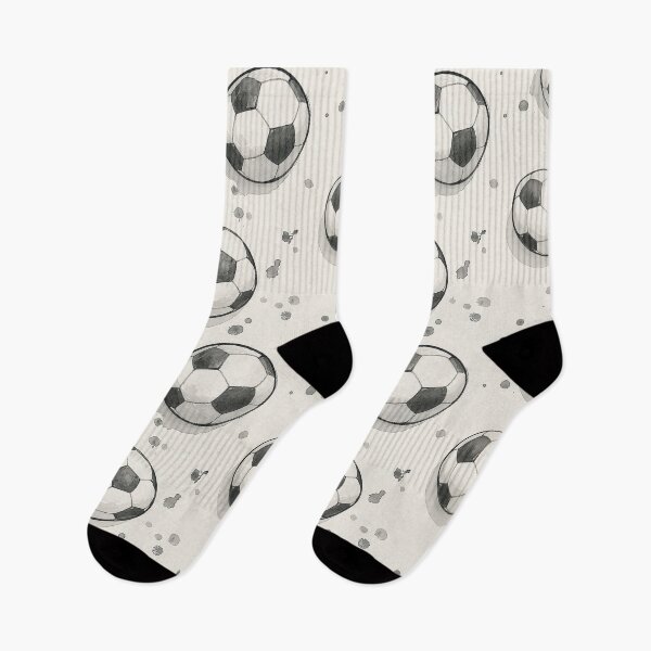 Item preview, Watercolor Football Pattern - Black & White Soccer Ball Illustration Design designed and sold by Yoruhara.