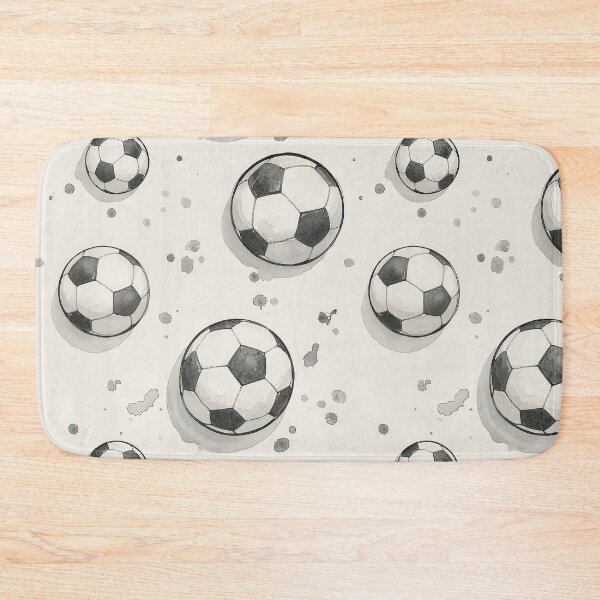 Item preview, Watercolor Football Pattern - Black & White Soccer Ball Illustration Design designed and sold by Yoruhara.