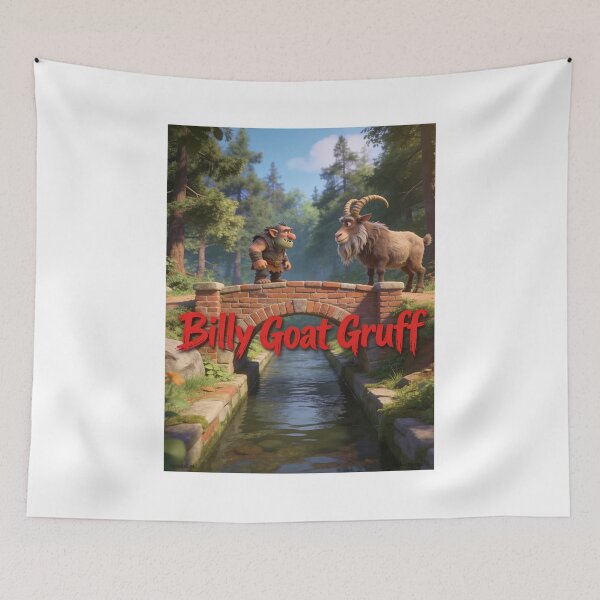 Item preview, Billy Goat Gruff Print designed and sold by Lichentroupe63.