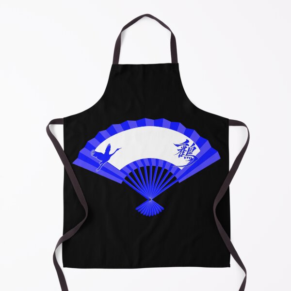 Item preview, Japanese crane folding fan with kanji designed and sold by Onigirineko .