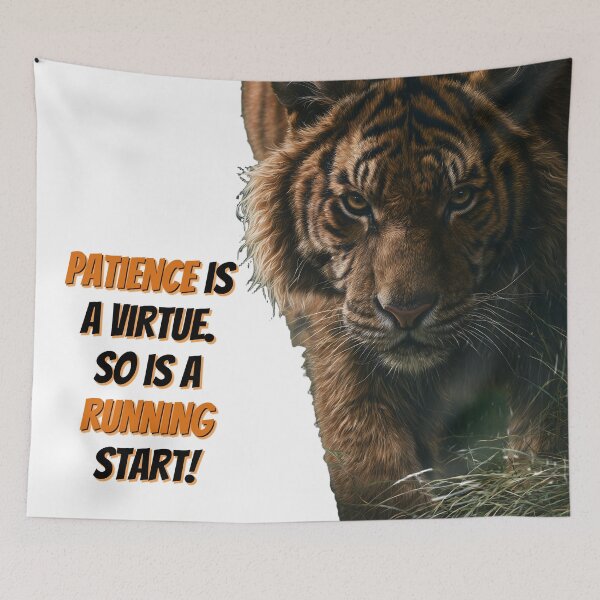 Item preview, Tiger 'Patiently' Stalking Prey, Wildlife designed and sold by GuildedWordGraphics.