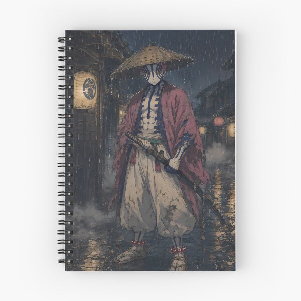 Item preview, Akaza Demon Slayer Rainy Samurai Lantern Street Vigil designed and sold by mildaclairmo.
