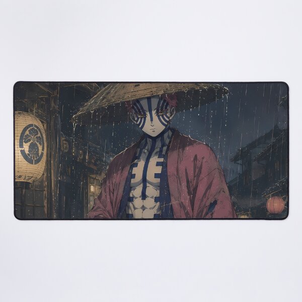Item preview, Akaza Demon Slayer Rainy Samurai Lantern Street Vigil designed and sold by mildaclairmo.