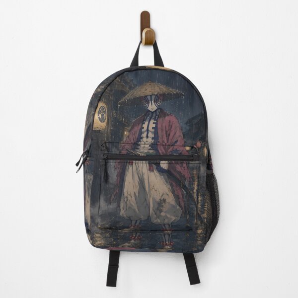 Item preview, Akaza Demon Slayer Rainy Samurai Lantern Street Vigil designed and sold by mildaclairmo.
