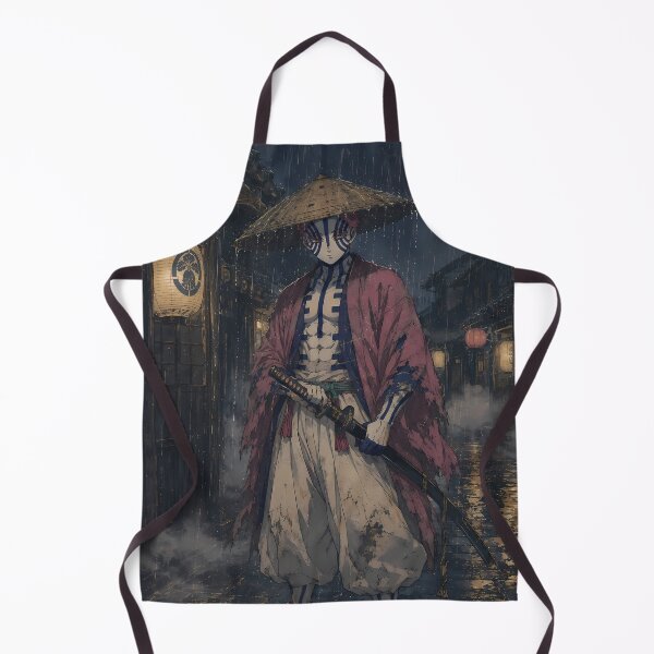 Item preview, Akaza Demon Slayer Rainy Samurai Lantern Street Vigil designed and sold by mildaclairmo.
