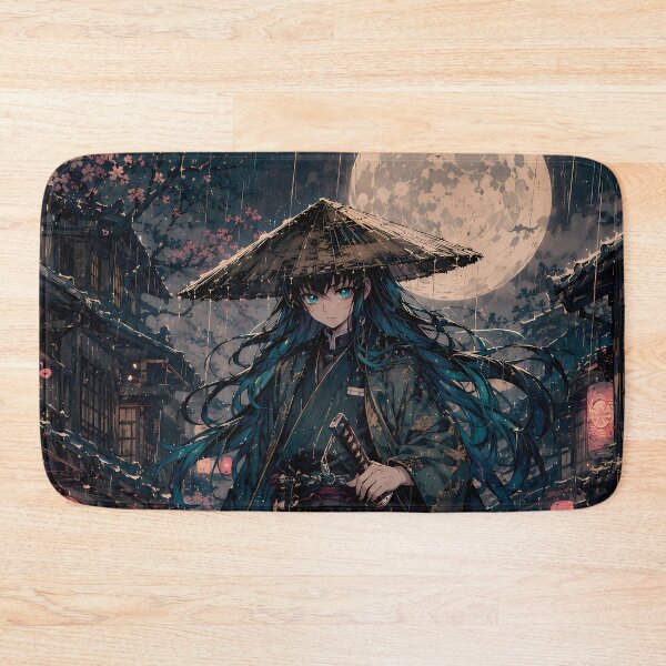 Item preview, Muichiro Tokito Demon Slayer Rainy Moonlit Street designed and sold by mildaclairmo.