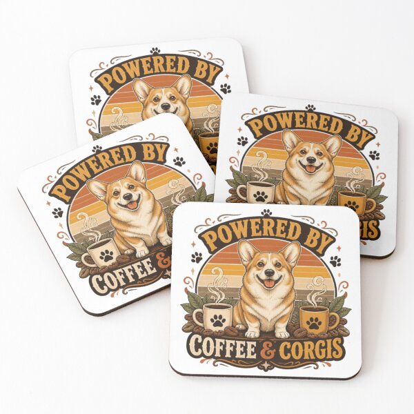 Item preview, Impulsado por el amor de los Corgis y la energía del café designed and sold by JonysCreativeDesigns.