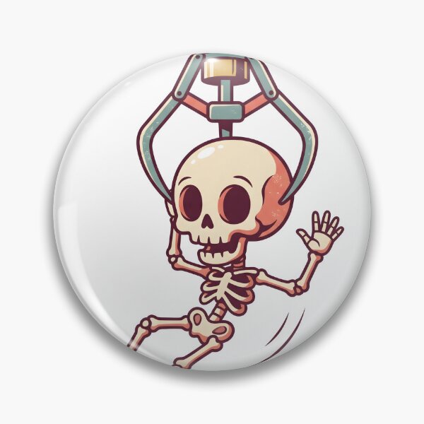 Item preview, Cute Skeleton Grabbed by Arcade Claw Machine Crane designed and sold by MisteryDesigner.