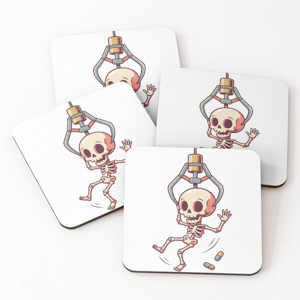 Item preview, Cute Skeleton Grabbed by Arcade Claw Machine Crane designed and sold by MisteryDesigner.