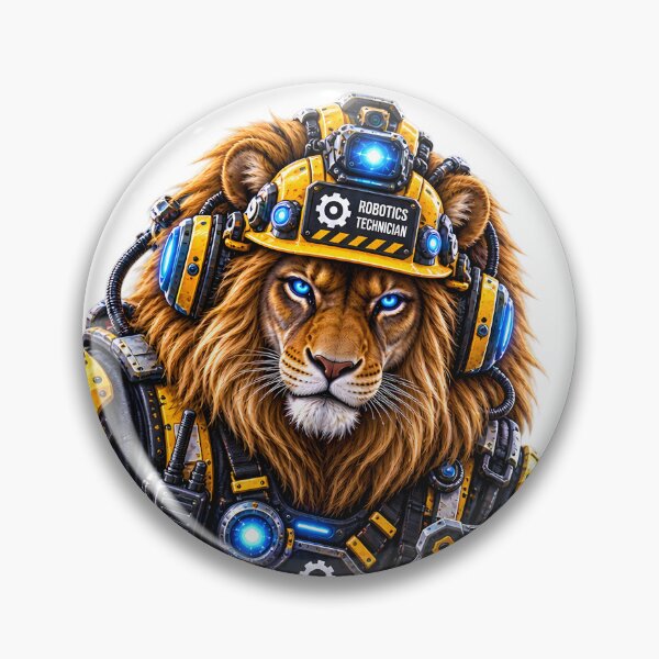 Item preview, Steel Lion — Industrial Robotics Technician | Mechanical Lion Worker designed and sold by SteelCoat Studio.