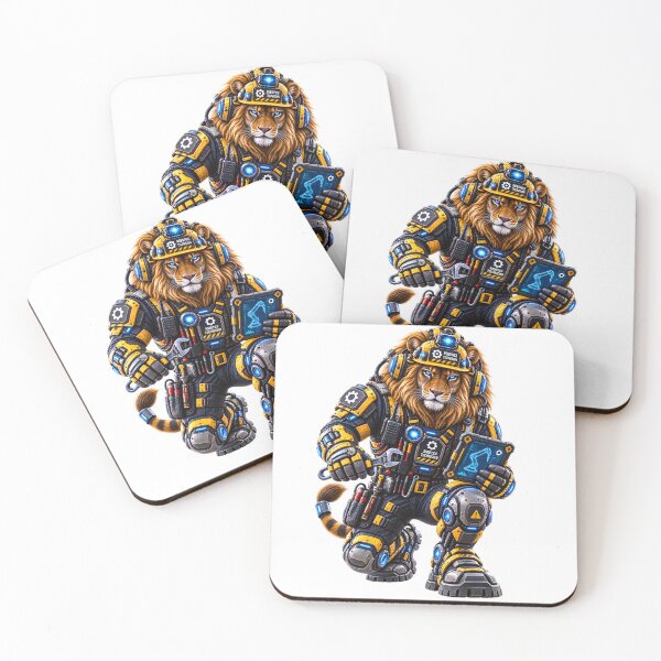 Item preview, Steel Lion — Industrial Robotics Technician | Mechanical Lion Worker designed and sold by SteelCoat Studio.