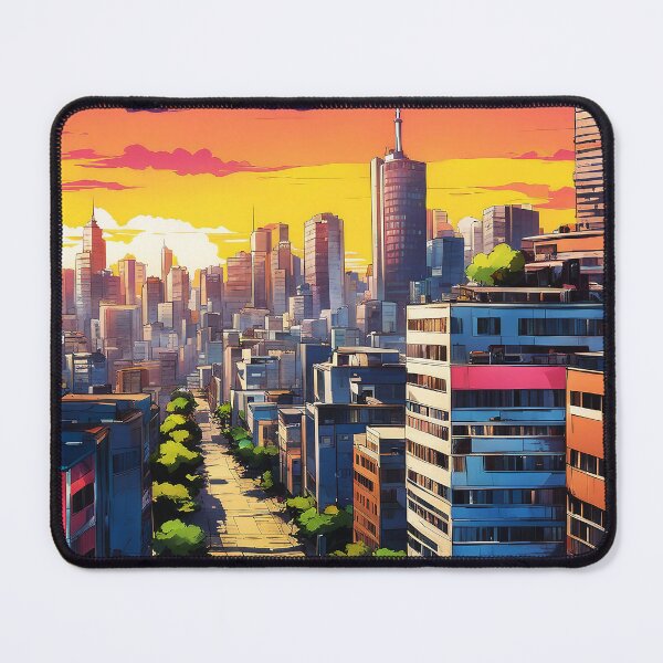 Item preview, Pop Art-Style Colorful Vibrant Cityscape At Sunset designed and sold by DEC02.