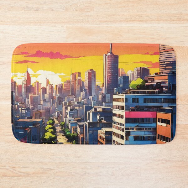 Item preview, Pop Art-Style Colorful Vibrant Cityscape At Sunset designed and sold by DEC02.