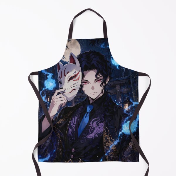 Item preview, Muzan Kibutsuji Demon Slayer Kitsune Flame Moon Mystery designed and sold by mildaclairmo.