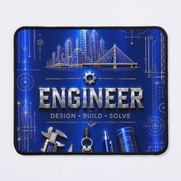 Item preview, Engineer Electric Blue Metallic – Premium Engineering Design designed and sold by HO•Designs.
